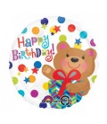Шар круг Happy Birthday 19 дюймов (48 см)