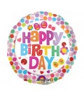 Шар круг Happy Birthday 19 дюймов (48 см)