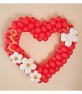 Сердце из воздушных шаров Свадебное