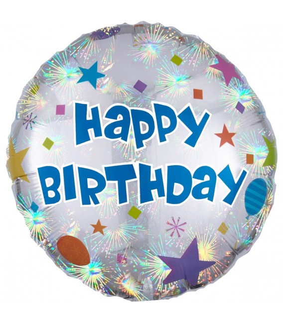 Шар круг Happy Birthday 19 дюймов (48 см)